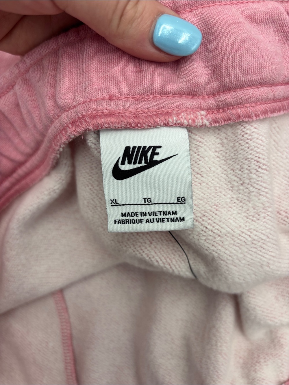 Nike Club Fleece Mid-Rise Skirt in Elemental Heather Pink - Picture 5 of 7
